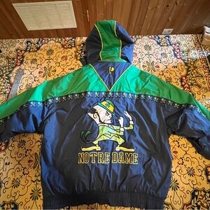 Pro Player University of Notre Dame Fighting Irish Jacket Coat Retro Style XL